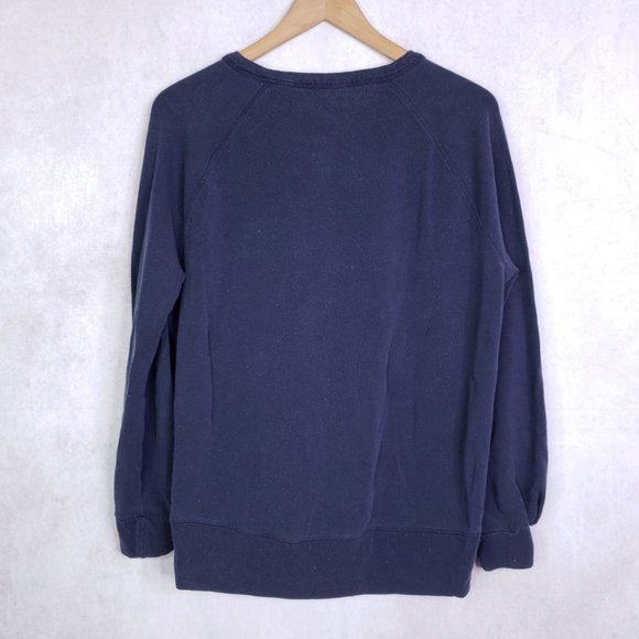 Athleta Women's XS Navy Blue Long Sleeve Pullover Sweater, Round Neck Sweatshirt - Picture 2 of 5